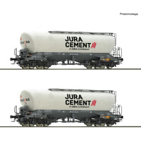 Roco H0 DC Silowagen Uacns, "JURA CEMENT", 2 Wagen