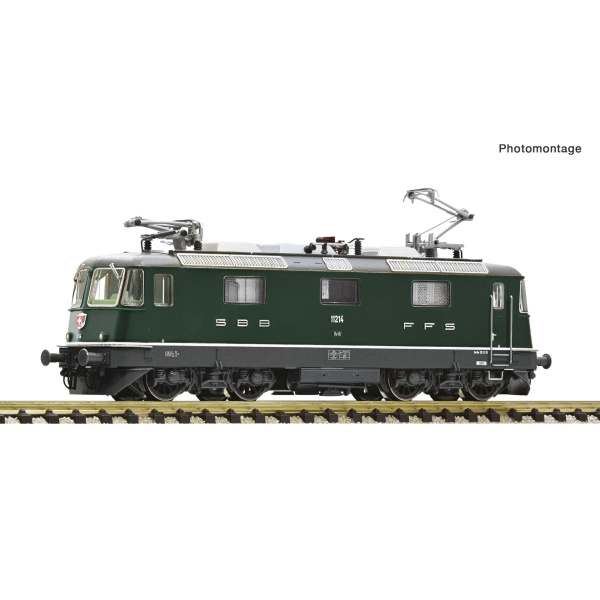 Fleischmann N Elektrolokomotive Re 4/4 II 11214, SBB, gr&uuml;n, digital Sound