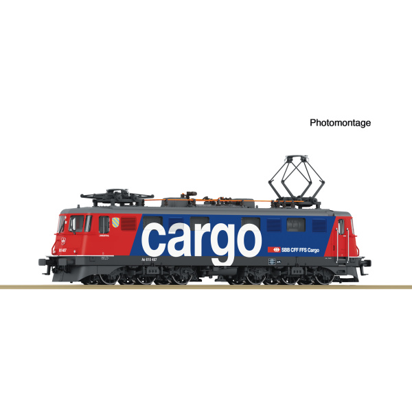 Fleischmann N Elektrolokomotive Ae 610 487-1 "Langenthal", SBB Cargo, rot/blau, digital Sound