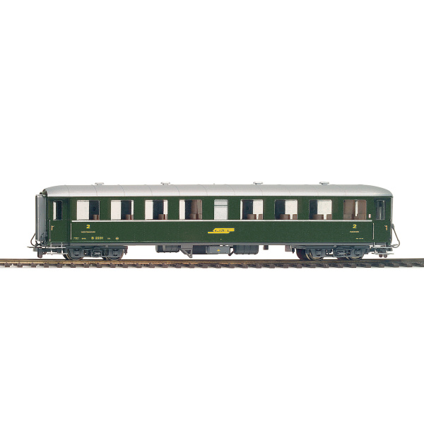 BEMO H0m Personenwagen B 2229 RhB, Stahlwagen 2. Klasse