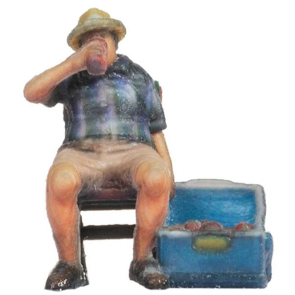 NOCH H0 Figur Mann auf Klappstuhl