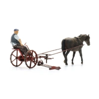 Artitec H0 M&auml;hbalken mit Pferd + Figur
