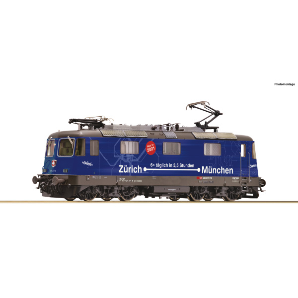 Roco Geh&auml;use komplett Re 421 371-6, SBB Cargo, "Z&uuml;rich-M&uuml;nchen", blau