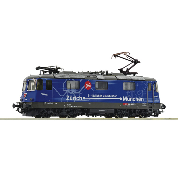 Roco Geh&auml;use komplett Re 421 394-8, SBB Cargo, "Z&uuml;rich-M&uuml;nchen", blau