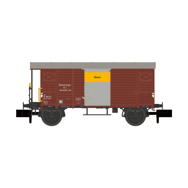Hobbytrain N DC gedeckter G&uuml;terwagen &Ouml;lwehr, SBB, Ep. IV