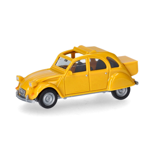 Herpa H0 Citroen 2CV mit Queue, jaune mimosa