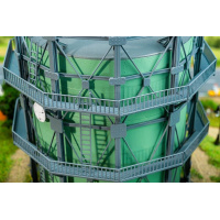 Faller H0 Gasometer mit Rohrleitungen