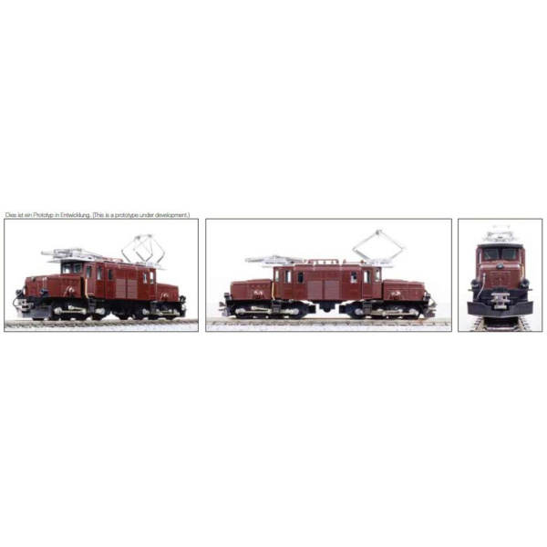 KATO N DC Elektrolokomotive Ge 6/6 I 414, RhB, braun, digital