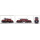 KATO N DC Elektrolokomotive Ge 6/6 I 415, RhB, braun, digital, 4 Personenwagen EW I gr&uuml;n
