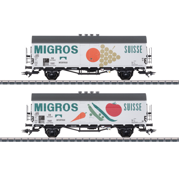 M&auml;rklin H0 AC K&uuml;hlwagen MIGROS, 2 Wagen