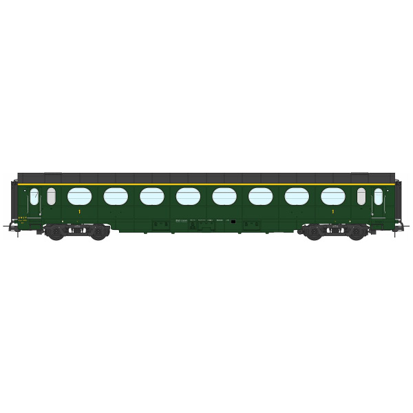 REE H0 DC Personenwagen STATE A8 No 3376, gr&uuml;n 306, SNCF, Ep. III B