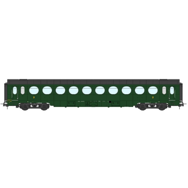 REE H0 DC Personenwagen STATE B10 No 34989, gr&uuml;n 306, SNCF, Ep. III B