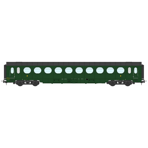REE H0 DC Personenwagen STATE B10 No 34991 gr&uuml;n 306, SNCF, Ep. III B