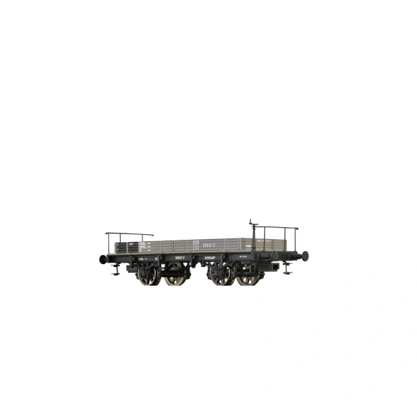 Brawa H0 DC Niederbordwagen Sc, SBB, grau