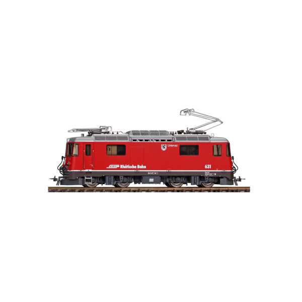 BEMO H0m Elektrolokomotive Ge 4/4 II 631, RhB, "Untervaz", rot, analog