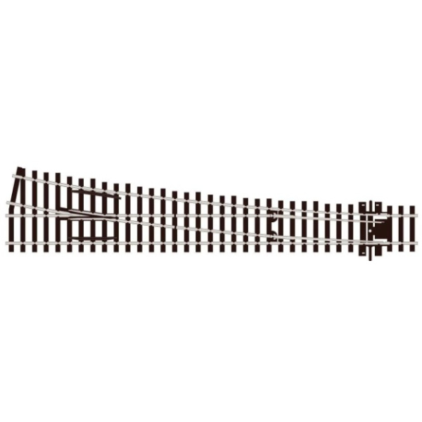 Peco H0 DC Weiche rechts, 12&deg;, 258mm, R: 1524mm, Code 75