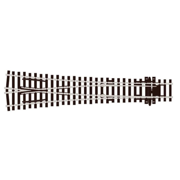 Peco H0 DC Y-Weiche schlank 12&deg; links, 220mm, R: 1828mm, Code 100