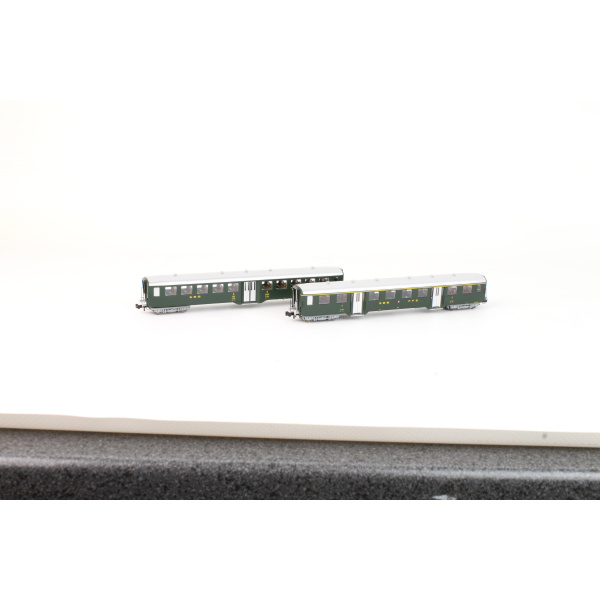 Aare Valley Models N Personenwagen Leichtstahl A 1. Kl., B 2. Kl., 2 Wagen