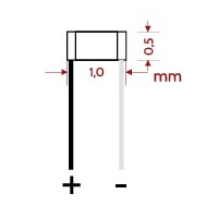 Mafen LED 0402 warmweiss mit Kupferlackdraht