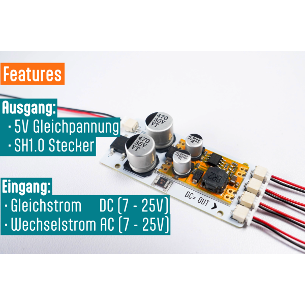 Modellbahn Display H0 Spannungsregler 7-25V, 4-fach, Vers. 2025