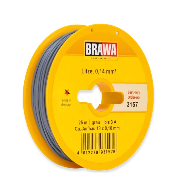 Brawa Litze 0,14 mm&sup2;, grau