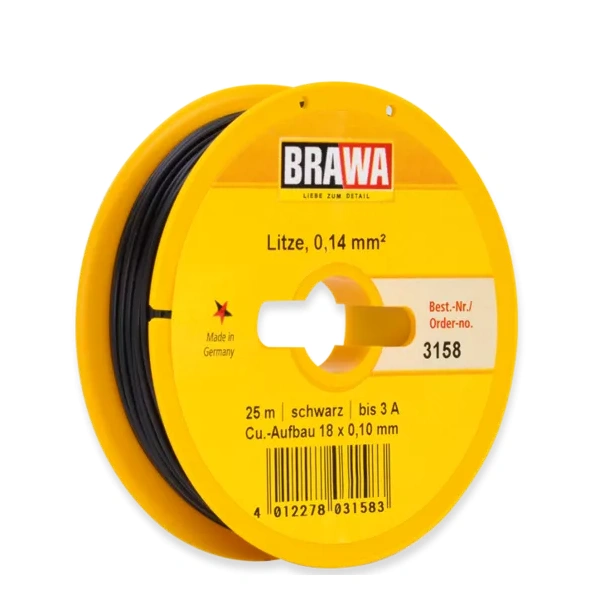 Brawa Litze 0,14 mm&sup2;, schwarz