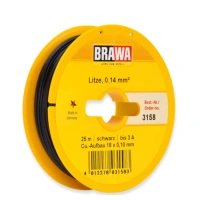 Brawa Litze 0,14 mm&sup2;, schwarz