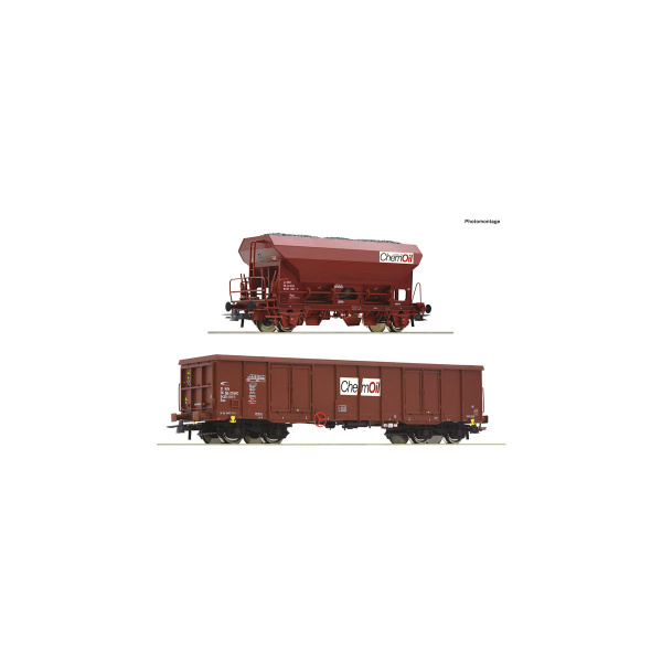 Roco H0 DC G&uuml;terwagen CHEMOIL, 2 Wagen