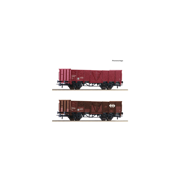 Roco H0 DC Hochbordwagen L7, SBB, 2 Wagen