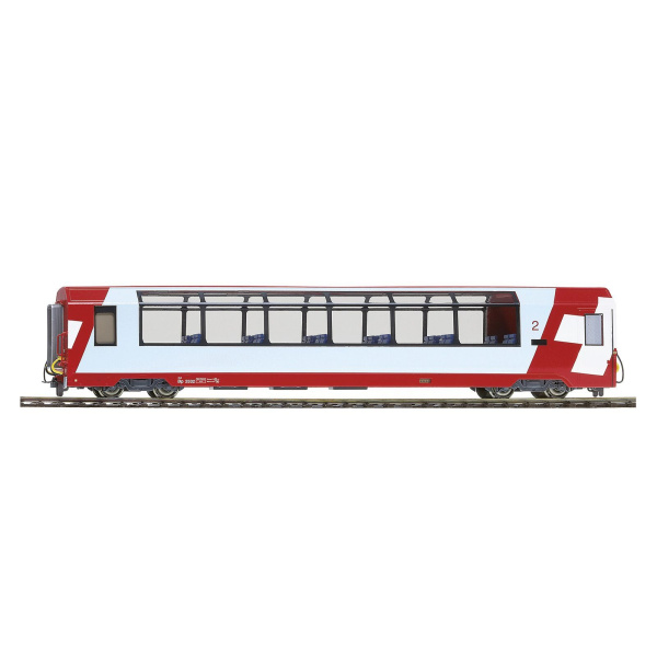 BEMO H0 DC Panoramawagen Bp 2538 "Glacier-Express", RhB,  2.Klasse