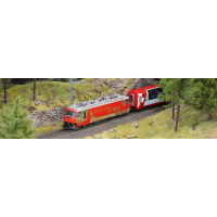 BEMO H0 AC RhB Ge 4/4 III 651 "Glacier on Tour"...