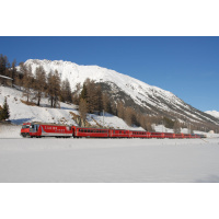 BEMO H0 AC RhB Ge 4/4 III 651 "Glacier on Tour" H0 Normalspur digital Sound