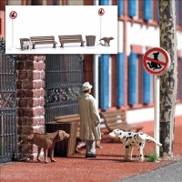 BUSCH H0 Action Set: Pinkelnde Hunde