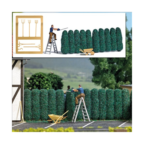 BUSCH H0 Action Set: Heckenschneider