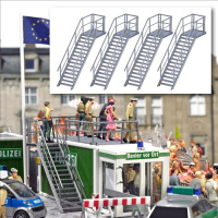 BUSCH H0 Mini-Set: 4 Metalltreppen