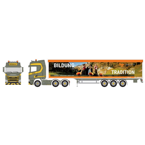 Herpa H0 Scania CR 20 HD Schubboden-Sattelzug "Dornbierer" (CH)