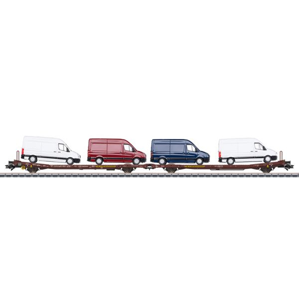 M&auml;rklin H0 AC Flachwagen-Paar Laads 800B, Transwaggon, VW Crafter