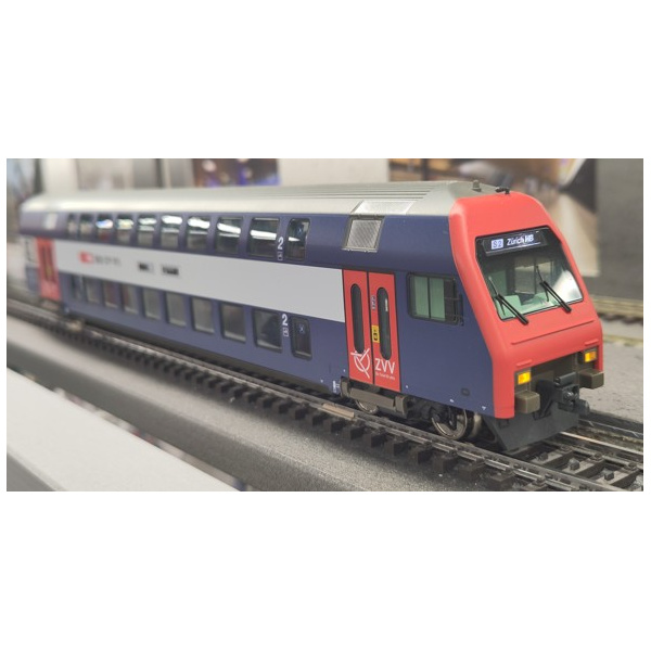 HAG H0 AC Steuerwagen Doppelstock Bt S-Bahn Z&uuml;rich, T&uuml;ren rot, ZVV-Logo