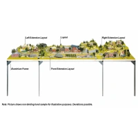 NOCH Alu-Zargensystem f&uuml;r Fertiggel&auml;nde 200 x 100cm, 78cm hoch