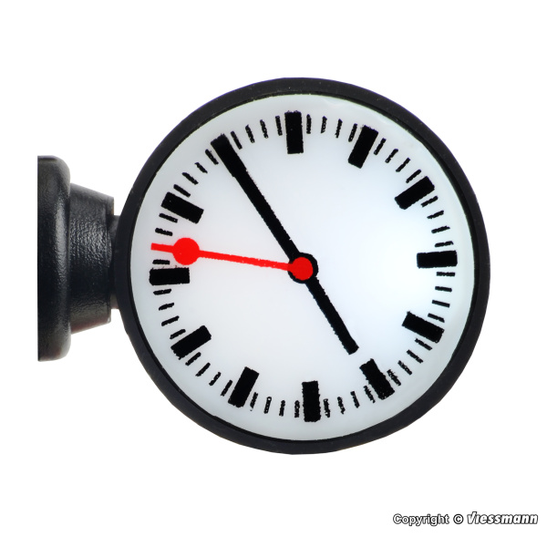 Viessmann H0 Beleuchtete Bahnhofsuhr, LED weiss