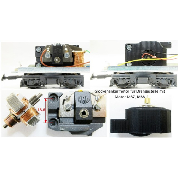 sb Modellbau H0 Motorisierungssatz HAG Motor Typ 87, Typ 88