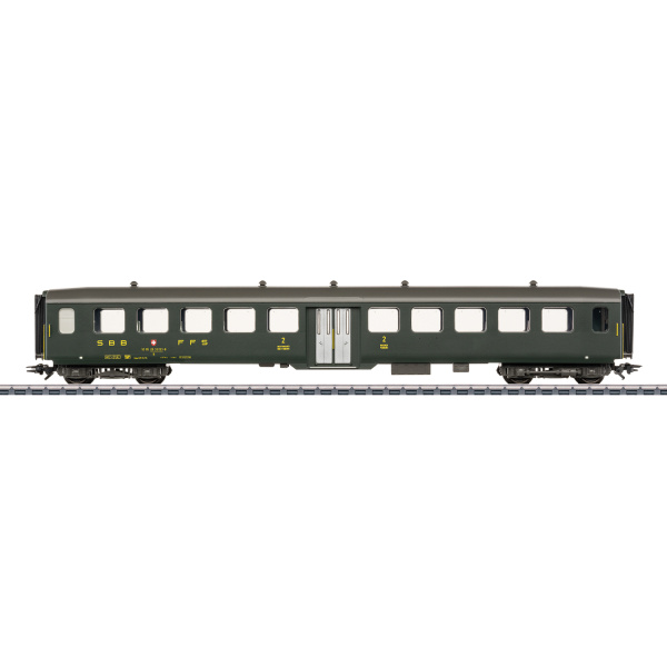 M&auml;rklin H0 AC Leichtstahlwagen 2. Klasse, SBB, tannengr&uuml;n
