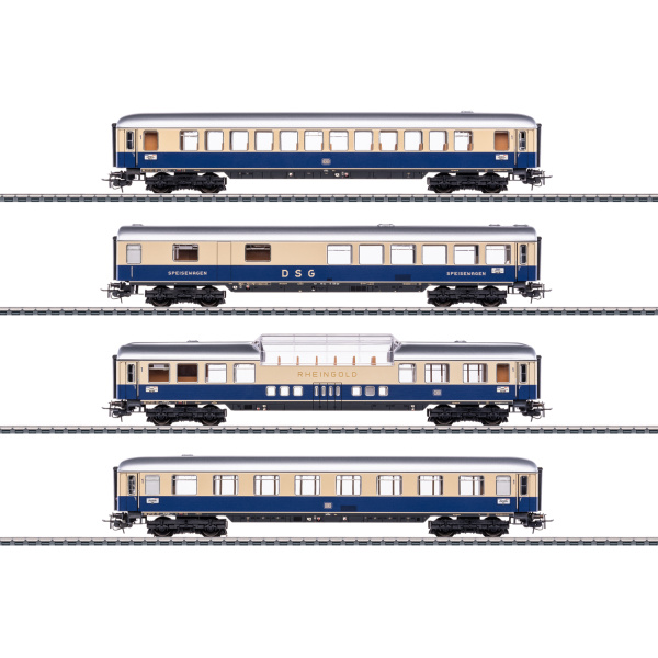M&auml;rklin H0 AC TEE-Rheingoldwagen-Set "Tin Plate"