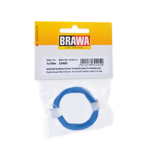 Brawa Litze hochflexibel 0,05 mm&sup2;, blau, 10 Meter