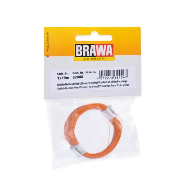 Brawa Litze hochflexibel 0,05 mm&sup2;, orange, 10 Meter