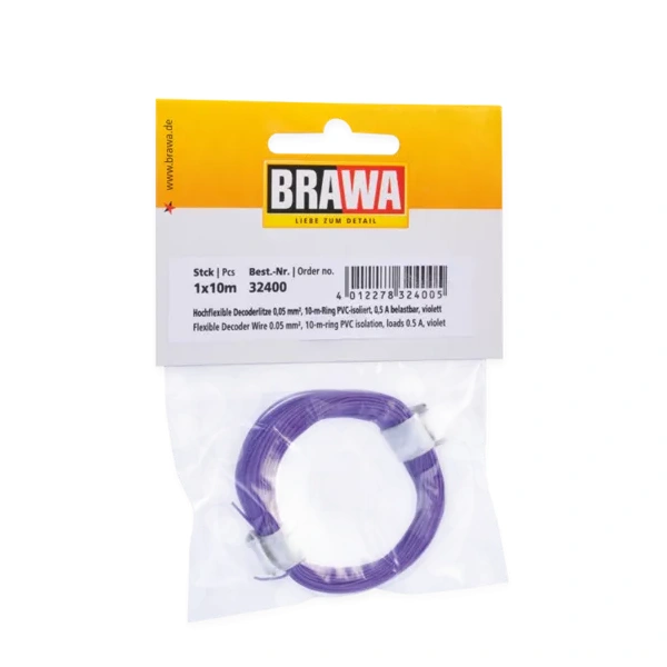 Brawa Litze hochflexibel 0,05 mm&sup2;, lila, 10 Meter