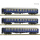 Fleischmann N Schnellzugwagen-Set 3-teilig, Suisse Train Bleu