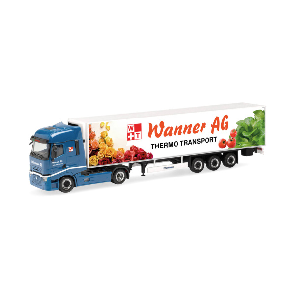 Herpa H0 Renault T facelift K&uuml;hlkoffer-Sattelzug "Wanner AG, Schaffhausen"