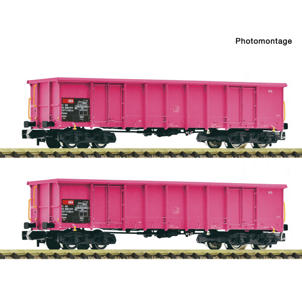 Fleischmann N G&uuml;terwagen offen, SBB, 2-teilig
