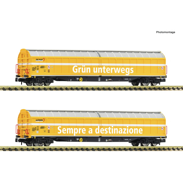 Fleischmann N Grossraum-Schiebewandwagen, 2-teilig, Wascosa